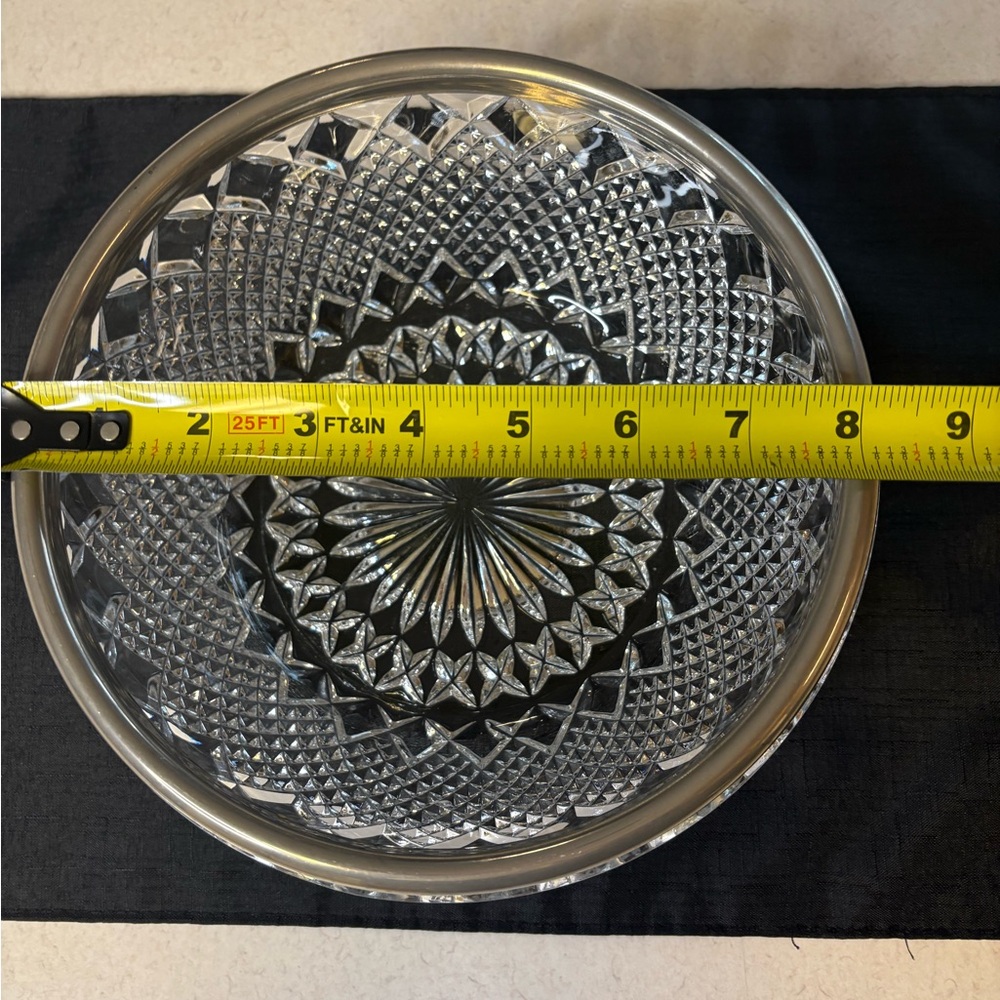 Sale🔥🔥Vintage F.B. Rogers Silver Co 24% Leas Crystal Bowl With Silver-Plated Rim - Picture 5 of 5